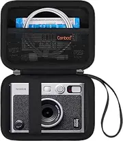 Canboc Carrying Case Compatible with Fujifilm Instax Mini EVO Instant Camera, Mesh Pocket fit Instax Mini Instant Film and Cable, Black