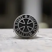 Knights Templar Seal 925 Sterling Silver Ring - Handmade Crusader Cross Signet