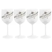 500ml Moet Champagne Flutes Glasses Plastic Acrylic Champagne Glass Wine Glass WHITE 4PCS