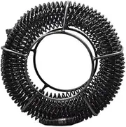 Leona Co Drain Cleaning Cable 12m (6m x 2 Sections) Solid Core Cable Sewer Cable Drain Auger Cable Cleaner Snake Clog Pipe Drain Cleaning Cable Sewer Drain Auger Snake Pipe with 6 Drill Bit