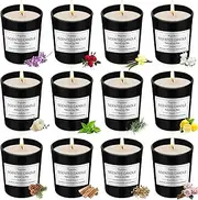 12 Pack Scented Candles Gifts Set for Women and Men, Candles for Home Scented, Natural Soy Wax 180H Long Burning, Aromatherapy Candle Bulk Gift Set for Women Christmas Birthday Thanksgiving Mother