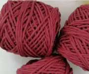 Macrame Natural Cotton Cord 3mm Claret Red Colour 1Kg
