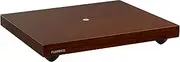 Fluance IB40 Turntable Isolation Base Anti-Vibration Wood Platform for Enhanced Sound Clarity and Superior Damping with Height Adjustable Feet, Bubble Level, Universal Compatibility- Natural Walnut