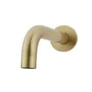 Round Brass Curved Spout - 130mm - Tiger Bronze