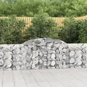 Arched Gabion Baskets 4 pcs 300x30x80/100 cm Galvanised Iron vidaXL