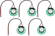eMagTech 5Pcs Mini Speaker Toy Magnetic Speaker Internal Replacement Speaker 8 Ohm 0.5W for DIY Electronics Games 26mm Cable Length 100mm Green