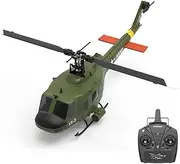Generic RC Helicopters for Adults, F07 UH-1 Huey 1/34 Scale UH-1 Huey 2.4G 6CH Brushless Direct-Drive 3D/6G RC Helicopter Model with Optical Flow Positioning (3 Battery/Mode1/Mode2)