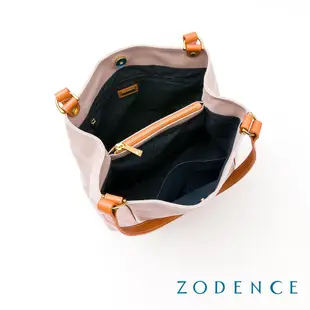 ZODENCE DION德國帆布肩背托特包 香檳粉