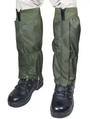 Waterproof Rip Stop Gaiters Olive Green - Winter Hiking Walking Heavy Duty New