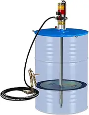 LISHAOHU Air Powered Grease Pump for 55 Gallon Barrels, 0.85 Litres/Minute Flow Rate, 50:1 Pressure Ratio, with 16 Foot Hose, Universal Grease Gun, Barrel Cover, Plate