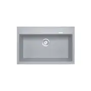 CARYSIL Waltz Granite Kitchen Sink - 780 x 510mm Single Bowl - Concrete Grey - Top/Under Mount