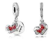 AUTHENTIC Pandora Disney Minnie Mouse ''Disney Mom'' Charm + BOX