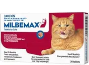 Milbemax Allwormer Tablets for Large Cats Over 2 Kg 20 Tablets
