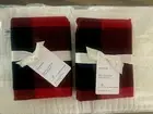 Pottery Barn Bryce Buffalo Check STANDARD sham cherry black set of 2 match duvet