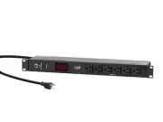 Monoprice 14 Outlet Metal 1U Rackmount Power Distribution Unit - 6 Feet Cord