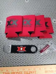 Dos Equis Lot 1 Opener 1 Keychains 4 Koozie Cerveza BEER CAN Insulated Swag