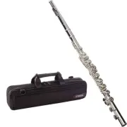 Yamaha Silver Student Flute Offset G YFL 222HD w/ Case & Bag