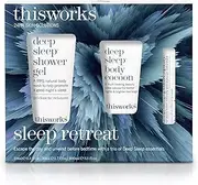 This Works Sleep Retreat Gift Set - Travel Size Kit with Deep Sleep Pillow Spray and Shower Gel - Includes Deep Sleep Body Cocoon Body Lotion Infused with Lavender, Camomile and Vetivert to Aid Sleep