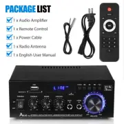 820W Digital Power Amplifier Bluetooth Stereo HiFi Audio USB SD FM Car Home