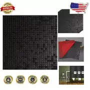 Elegant Brushed Black Backsplash Tiles, 5 Pack Self-Adhesive for Easy Install