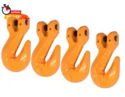 4 Pack Alloy Lifting Hook for Chain - 1/2" Clevis Grab Grade 100 Cradle - Liftin