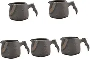 4pcs Stoneware Justice Cup The Office Mug Ceramic Tea Mug Chinese Tea Cup Small Tea Cup Chinese Teacup Teacup for Home Use Tasting Tea Rack Stoneware Vintage Tea Set Home Teacup(As Shownx3pcs,12.9X7.5