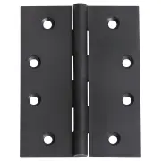 7.5x10cm Fixed Pin Hinge, Matte Black