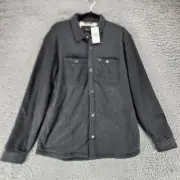 Buffalo David Bitton Jacket Mens Large Gray Long Sleeve Lined Snap *NWT*