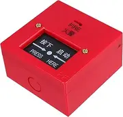 Switch Fire Pit Cover Long Alarm Cover Hand-Activated Alarm Switch Settings Circular Fire Pit Cover Manual Alarm Switch Patio Fire Pit Cover Plastic Red