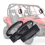 2Pcs Black Durable UTV Quad Roll Bar Mount Handle Grab Pull Hand Grip Universal