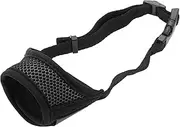 CAPASTEC Dog Muzzle Soft Mesh Muzzle for Small Medium and Large Dogs with Adjustable Straps Breathable Muzzle for Dogs XS Black
