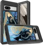Google Pixel 7A Case Blue Marble 6.1 Inch Heavy Duty Shockproof PC+Soft Silicone Cover 2 in 1 for Google 7A