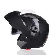 Motorcycle Full Face Dual Visor Flip Up Modular Helmet Motocross XL