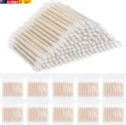 1000 Count Cotton Swabs with Wooden Stick Double Tip round Cotton Buds Hypoaller