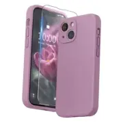 Compatible with iPhone 13 Mini Case with Screen Protector, Lilac Purple