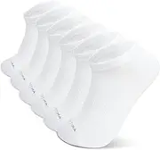 [LOFIR] Bamboo Trainer Socks for Men Women: Summer Sneaker Socks Men Sports Socks Breathable Trainer Short Socks for Sports Hiking Walking 6 Pairs 39-50, White-6 Pairs, 47-50