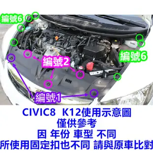 HONDA CIVIC 喜美 雅哥 車用卡扣 卡榫 汽車卡扣  輪拱 保險桿 CRV FIT CITY 塑膠扣 水箱罩