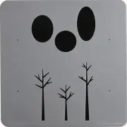 Donna Mibus Mid-Century Stencils 8"X8"-Trees, DM-ST-4098
