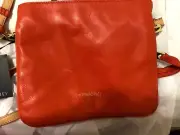 Cynthia Rowley Soft Leather Orange Multi Section Crossbody