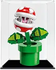 Acrylic Display Case for Lego 71426 Super Mario Piranha Plant Figure Storage Box Dust Proof Glue Free
