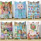 Kids Cartoon Cocomelon JJ Blanket Comfort Sofa Bed Throw Rug Bedspread Flannel