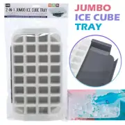Flexible 32 Cubes Ice Cube Tray With Tray Jumbo Easy Release AU STOCK