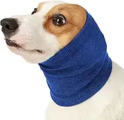Pet dog comforting headband scarf to prevent fear, soothe emotions, and prevent thunder (Blue, M)