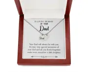 Always Be With You Loss of a Dad Sympathy Gifts Loss of a Parent Remembrance Necklace Memorial Necklace