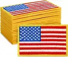 24 Pack American Flag Iron On Patches for Applique Clothing Backpacks Vest Hats