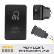 WORK LIGHTS - BLUE LED Push Switch Suit MAZDA BT50 UP UR Dash 2012-2020 (for: Mazda)