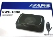 Alpine SWE-1080 Under Seat Car Active Amplified Powered Subwoofer System 160W