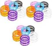 Ipetboom 3sets 12pcs Silicone Hairdressing Scissor Finger Rings Comfortable Scissor Ring Protectors for Easy Grooming Versatile Fit for Home Salon Use Colors 12pcs*3