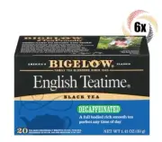 Bigelow Decaffeinated English Teatime Tea 20 Count Box, (Pack Of 6) BB 03/26