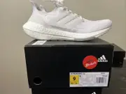 NEW ADIDAS Ultra Boost 21 Triple White Athletic Shoes FY0379 Men's Size 7-13